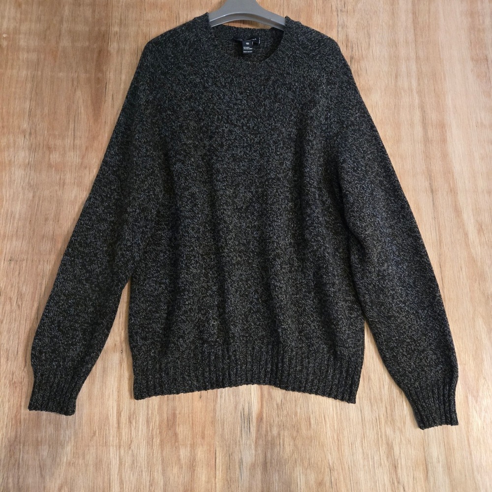 Blumarine Uomo Mens Gray Wool Blend Marl Crewneck Sweater Made in Italy Size M
